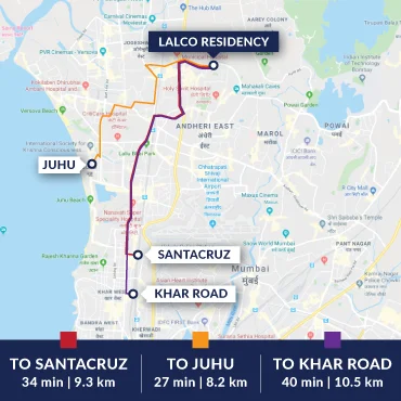 Juhu / Santacruz / Khar Map